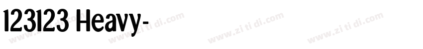 123123 Heavy字体转换